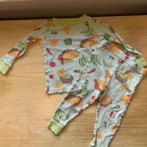 Honest Baby Taco & Avocado Pajama Set 18M 🌮 Organic Cotton